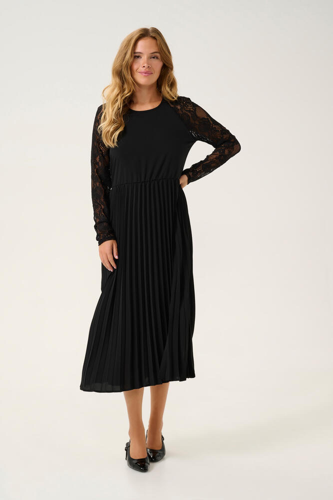 Sort Midi Kjole Culua Black Culture - Culture Kjole  - 5715576132547