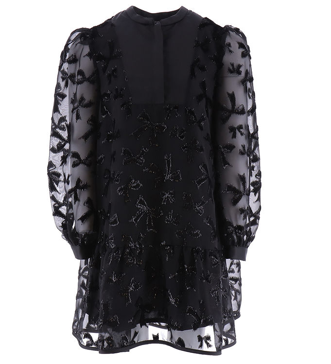 Sort Emporio Armani Kjole Glimmer Sløjfer - Emporio Armani Kjole  - 8057767411046