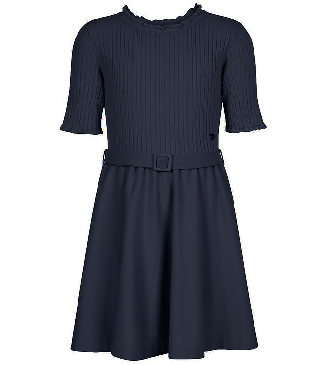 Blå Emporio Armani Kjole Strik Navy - Emporio Armani Kjole  - 8057970455875