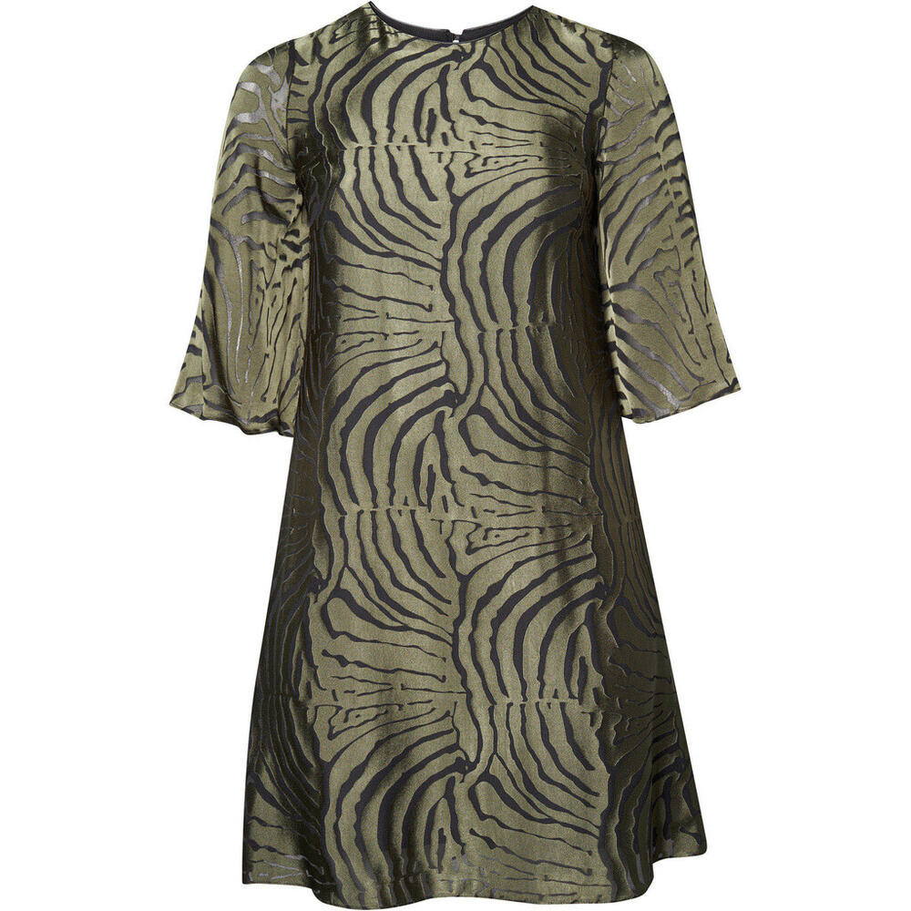 Grøn Kjole Elsina Olive Green Elinette - Elinette Kjole  - 5715236684904