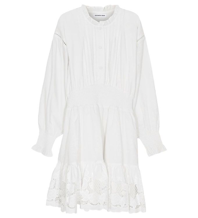 Hvid Designers Remix Kjole Sandrine Cream - Designers Remix Kjole  - 5712734685013