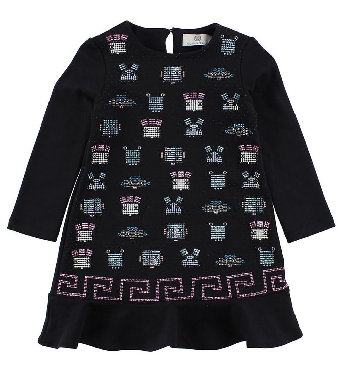Blå Young Versace Kjole Sweat Navy Similisten - Versace Kjole  - 8052043158813