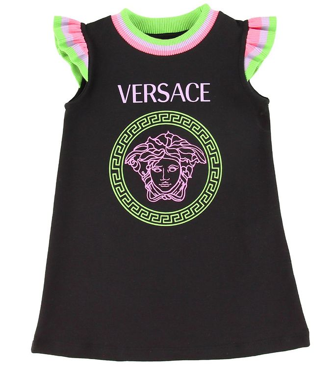 Sort Versace Kjole Neon Logo - Versace Kjole  - 8053850749355