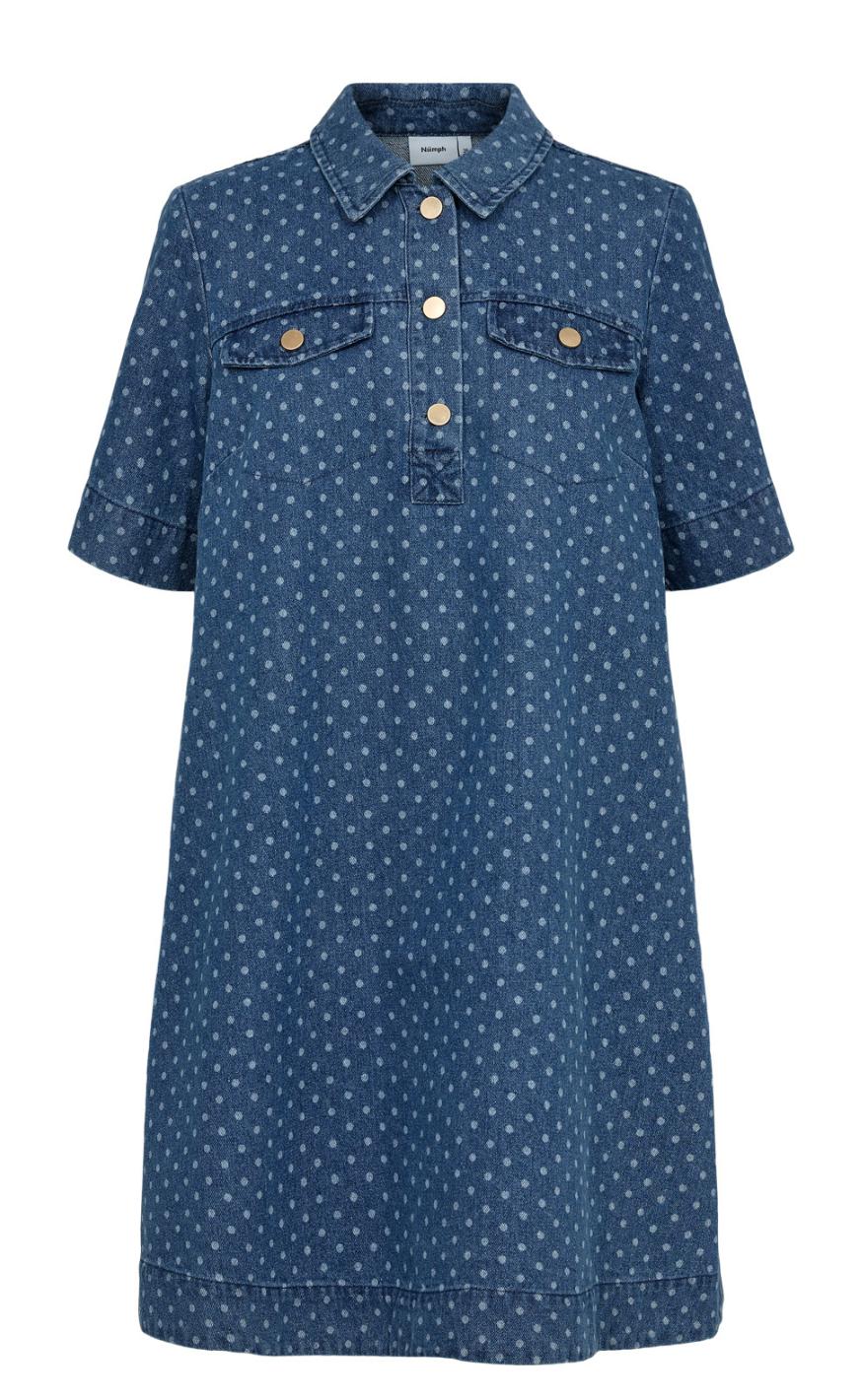 Blå Denim Nmph Kjole Haddie Medium Blue Denim - Nümph Kjole  - 5715338480336
