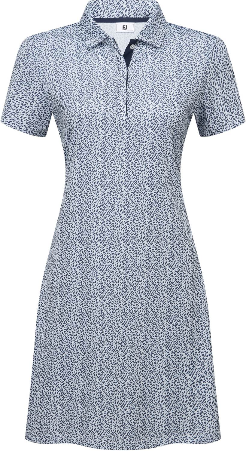 Hvid Footjoy Animal Print Dame Kjole White Navy Str - Footjoy Kjole  - 0196665826069