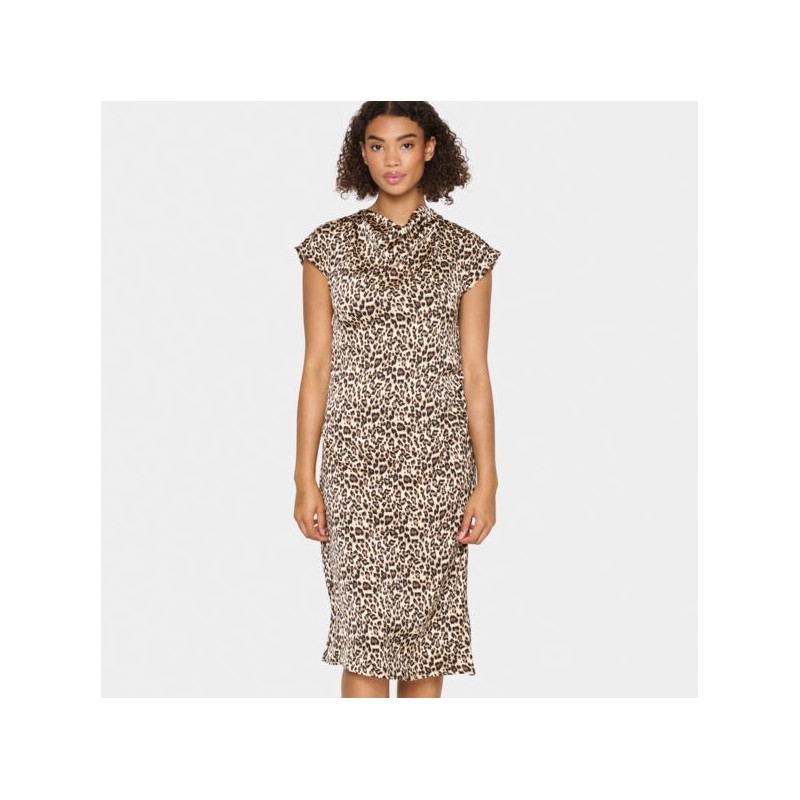 Kjole Zovisz Leopard Mønster Saint Tropez - Saint Tropez Kjole