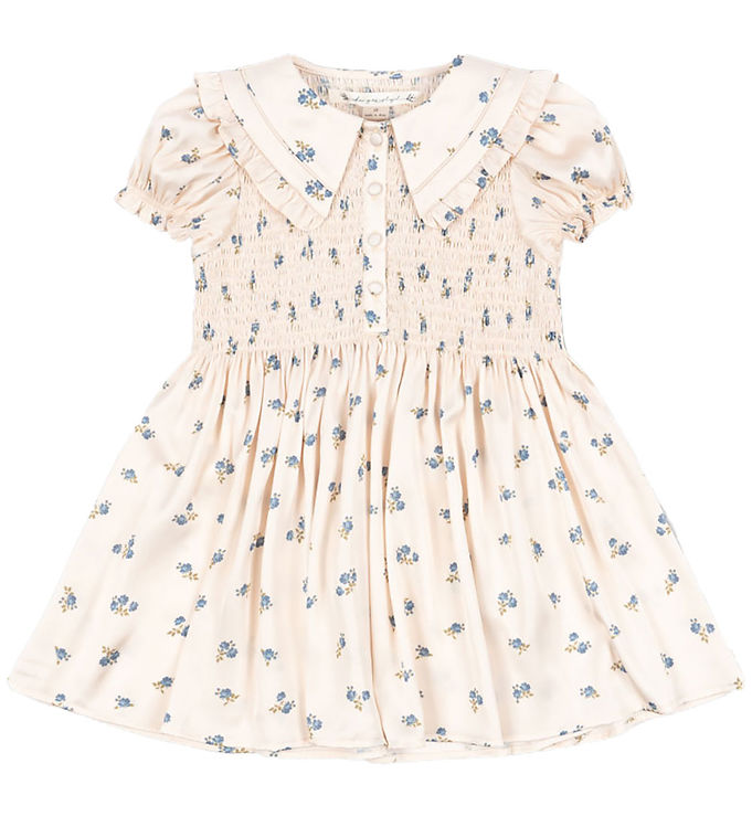 Beige Konges Sløjd Kjole Celebration Sheeny Rose Bleu - Konges Sløjd Kjole  - 5715681093894