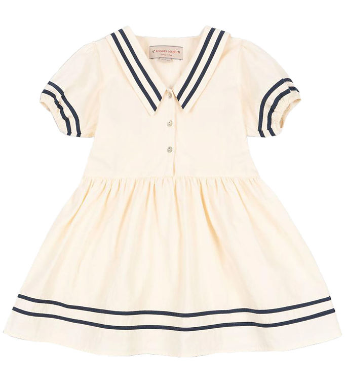 Hvid Konges Sløjd Kjole Allie Optic White - Konges Sløjd Kjole  - 5715681060537