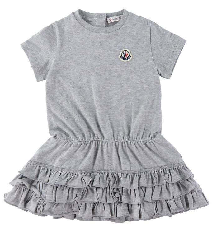 Grå Moncler Kjole Meleret Flæser - Moncler Kjole  - 8055724180356