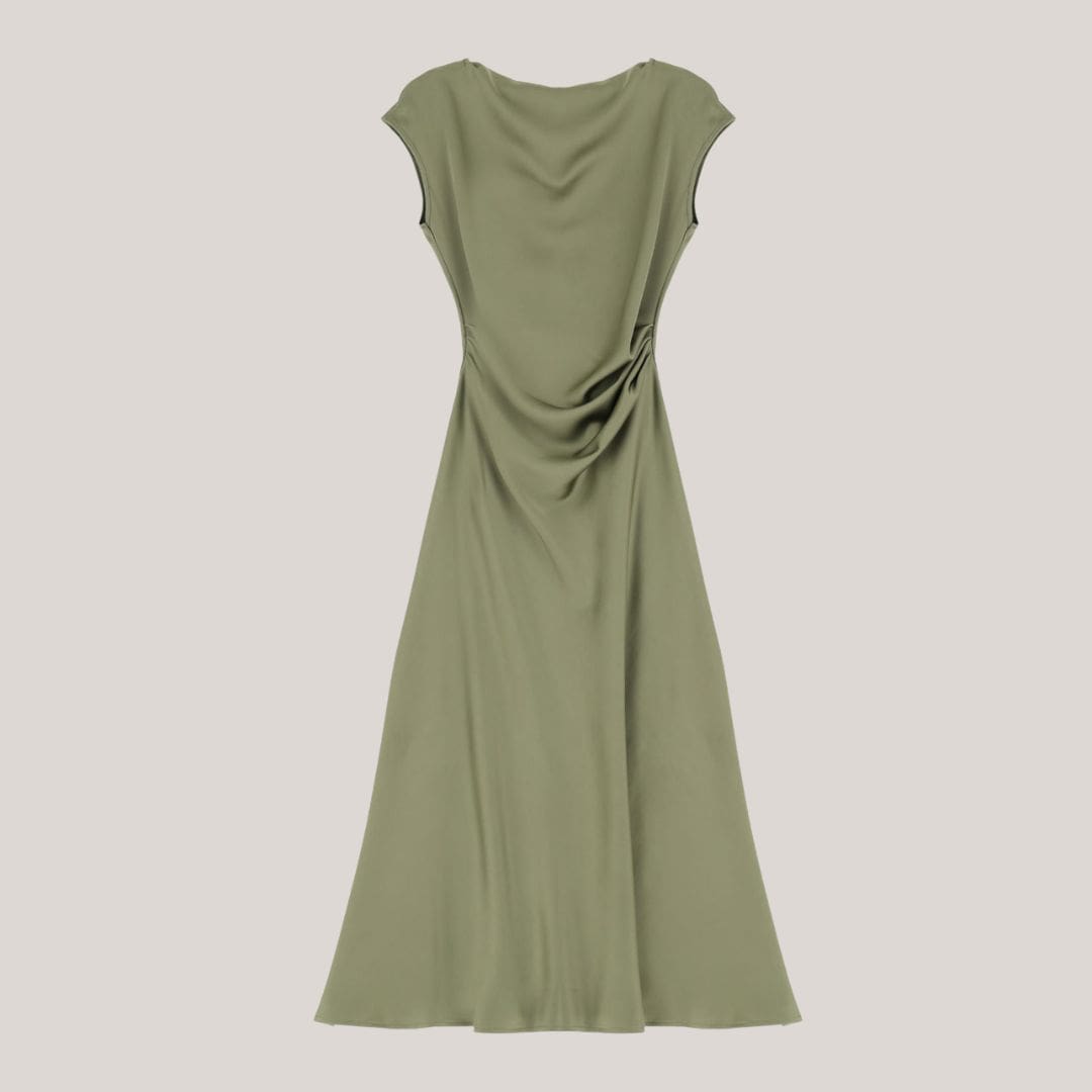 Grøn Aeaoiba Long Dress Elagant Kjole Med Slids - Imperial Kjole