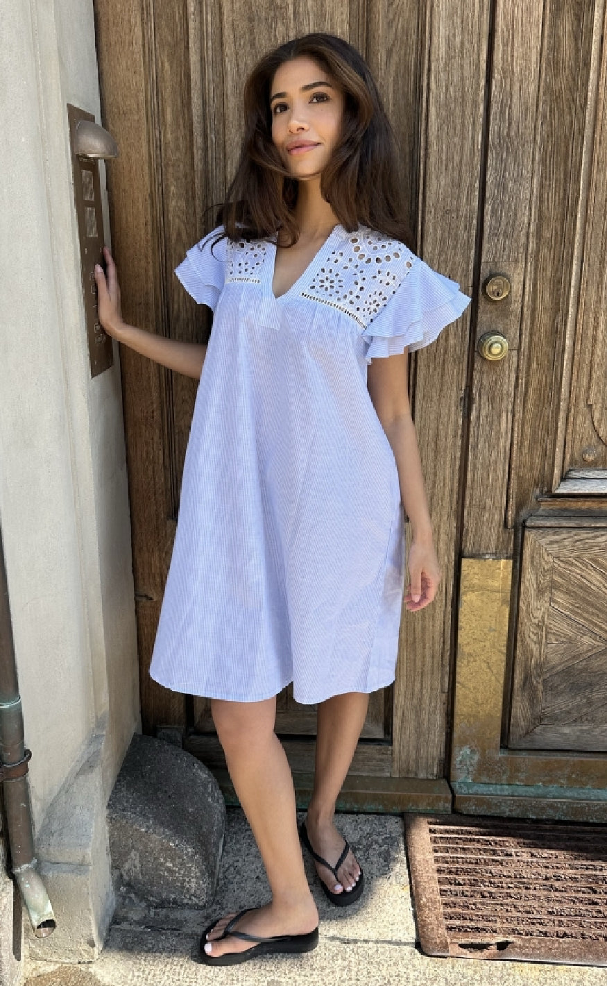 Blå Stribet Continue Kjole Christel Blue Stripe - Continue Kjole  - 5714015375729