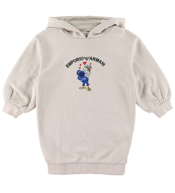 Beige Emporio Armani Sweatkjole Silver Cloud - Emporio Armani Kjole  - 8054804589294