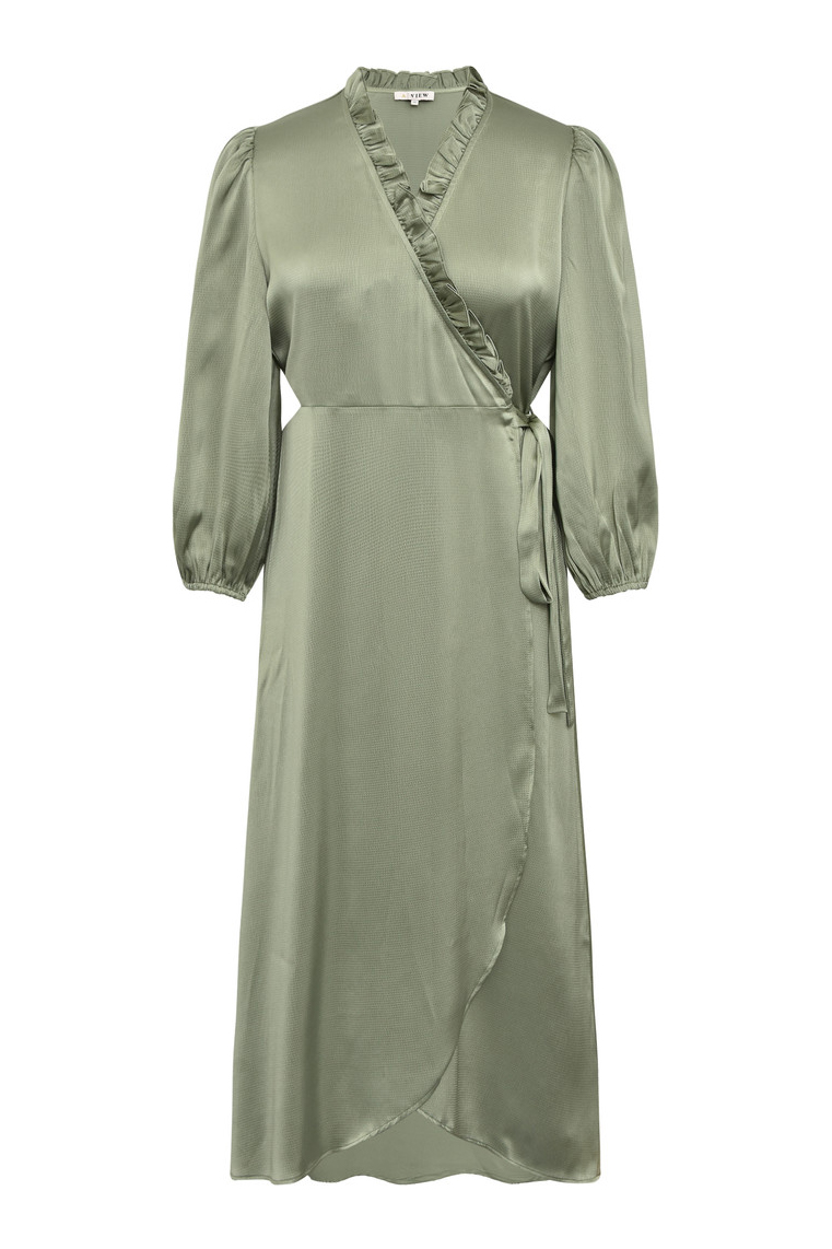 Grøn View Kjole Peony Sleeve Dress Pale Green - A-view Kjole  - 5714711411059