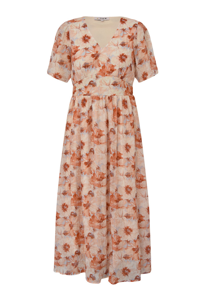 Beige View Kjole Elena Dress Sand Peach - A-view Kjole  - 5714711391269