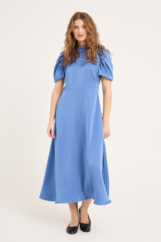 Blå View Kjole Rutina Dress Medium Blue Levering Slut Juli - A-view Kjole  - 5714711417792