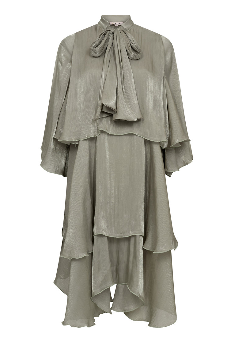 Grøn View Kjole Demi Sleeve Dress Pale Green Levering Slut Juli - A-view Kjole  - 5714711408745