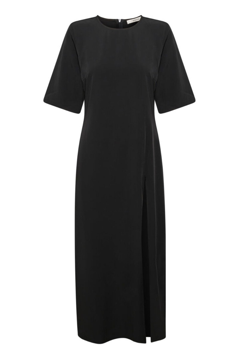 Sort Gestuz Kjole Melbagz Long Dress Black - Gestuz Kjole  - 5715296453618