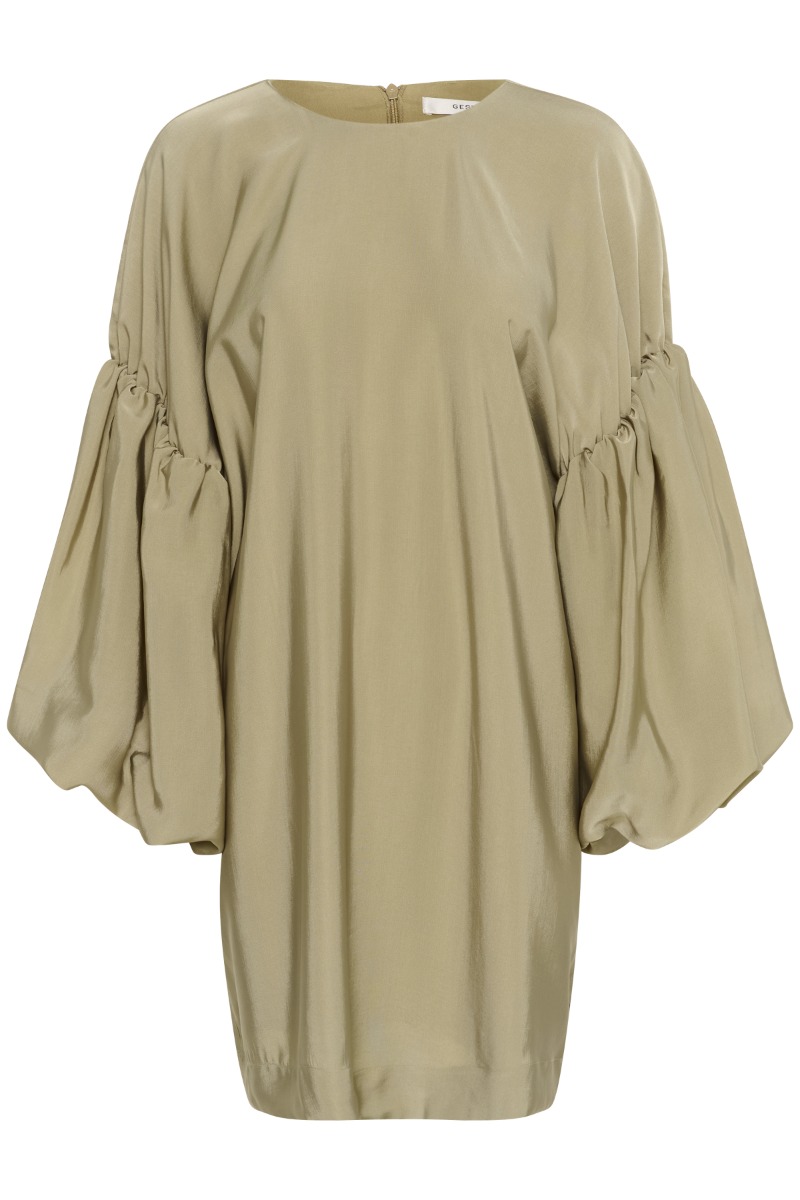 Hvid Gestuz Kjole Gzmalloon Short Dress Silver Sage - Gestuz Kjole  - 5715576438496