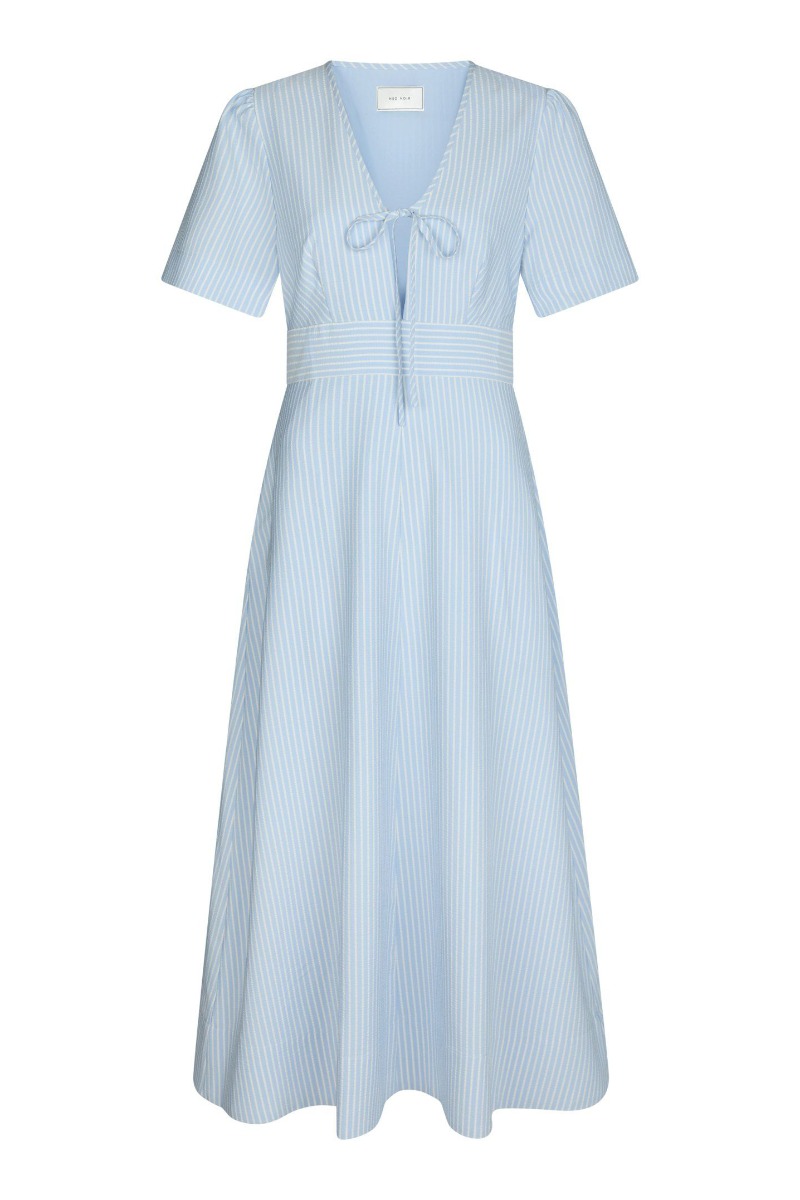 Blå Neo Noir Kjole Ilsie Stripe Dress Light Blue - Neo Noir Kjole  - 5715641268560