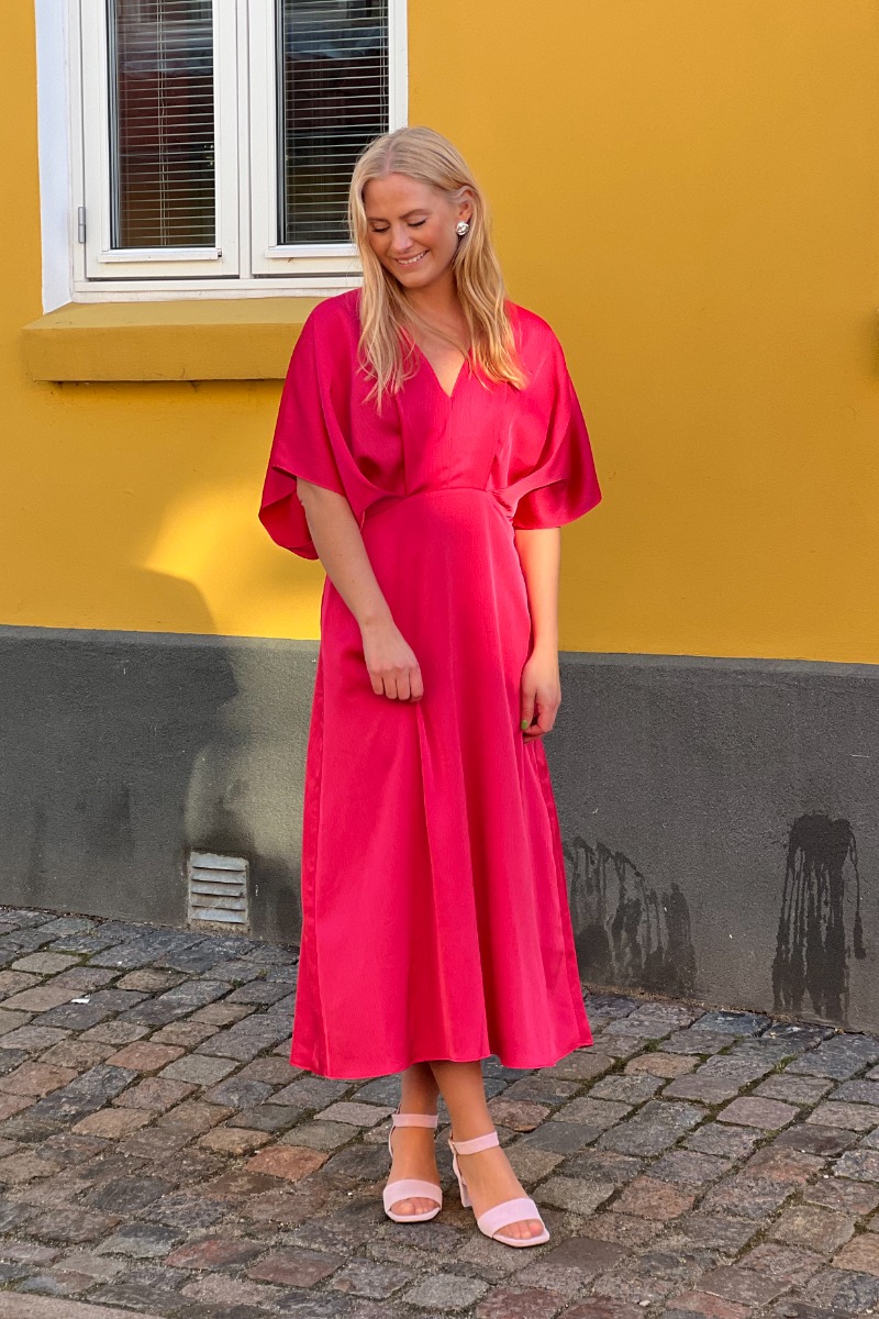 Rød Nmph Kjole Nuivory Dress Geranium - Nümph Kjole  - 5715338512730