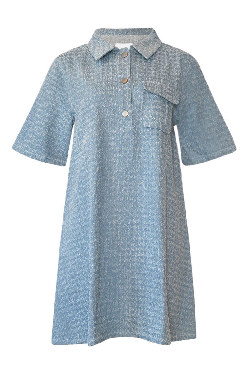 Blå Noella Kjole Jozie Dress Light Blue Wash - Noella Kjole  - 5714694897727