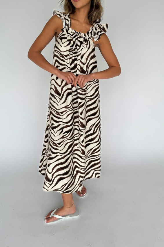 Multifarvet Continue Kjole Sasha Zebra Dress Zebra - Continue Kjole  - 5714015362804