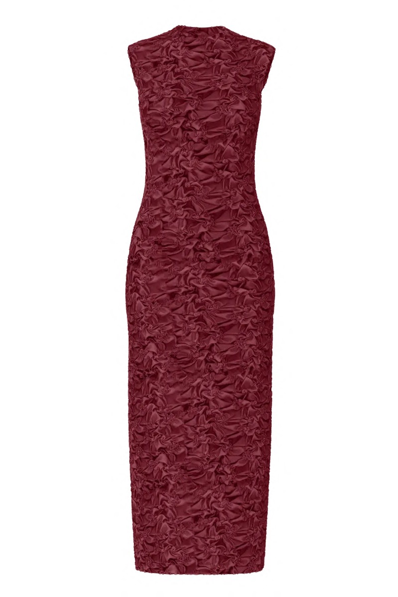 Rød Kjole Mera Long Dress Tibetan Red Levering Start August - Yas Kjole  - 5715829403158