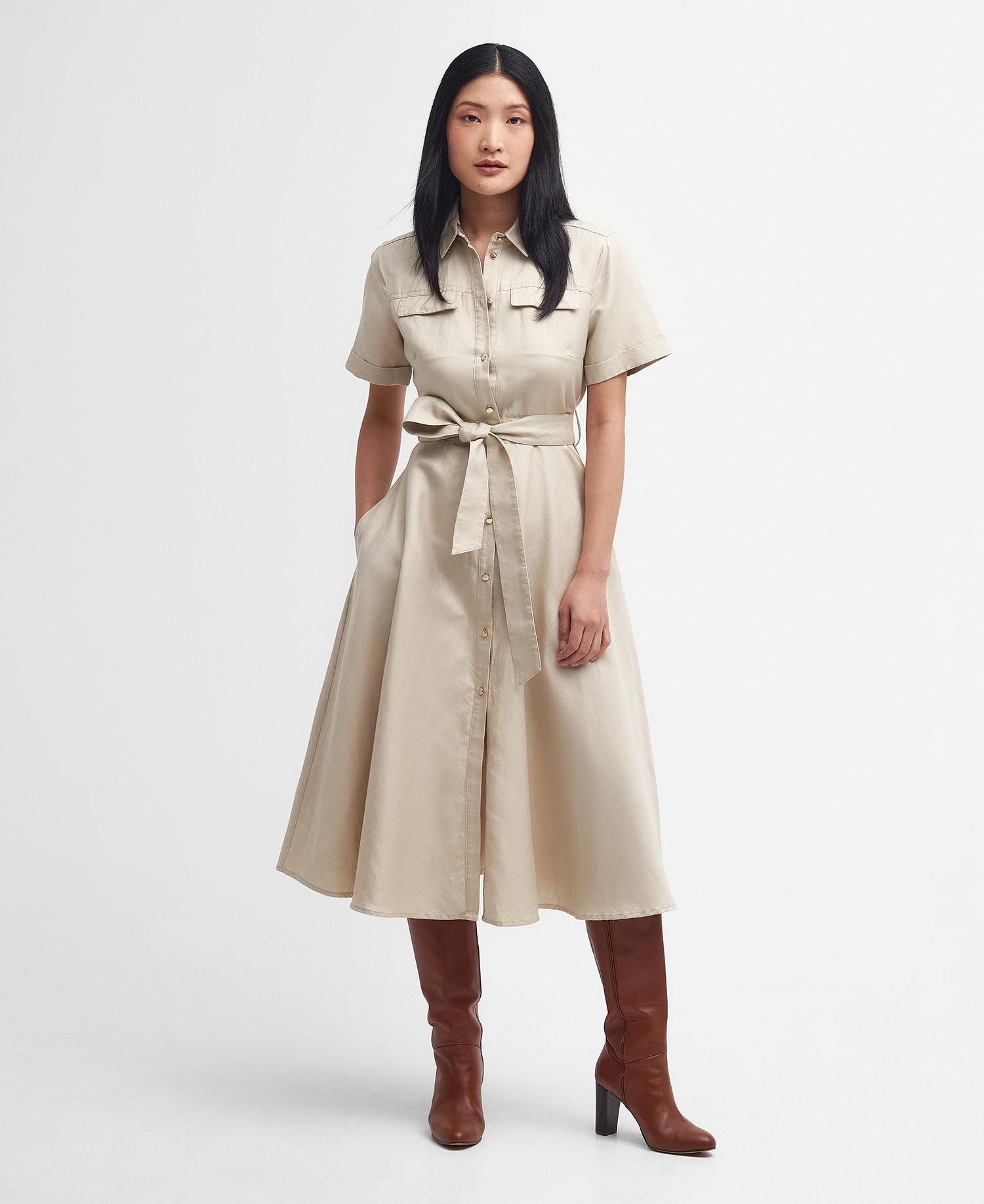 Barbour Dame Kjole Margaret Midi - Barbour Kjole  - 5020985377381